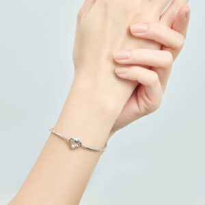 Lắc Tay Bạc Pure Heart & Pearl